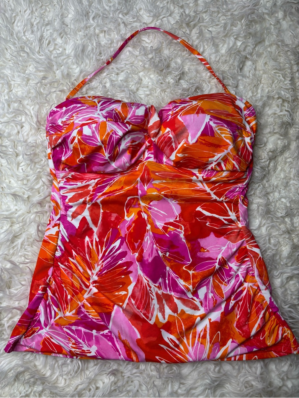 Ralph Lauren NWT tankini top Swim Pink & Orange size 10